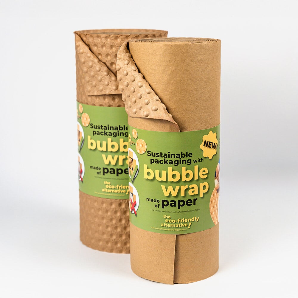 PapairWrap on roll single-ply ten metres with green band