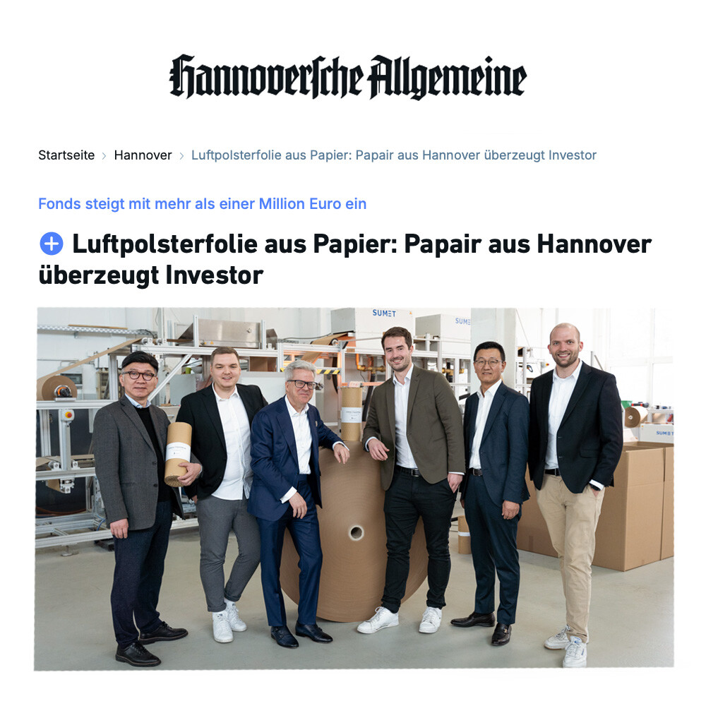Papair Presseartikel aus der Hannoverschen Allgemeinen jetzt mehr erfahren